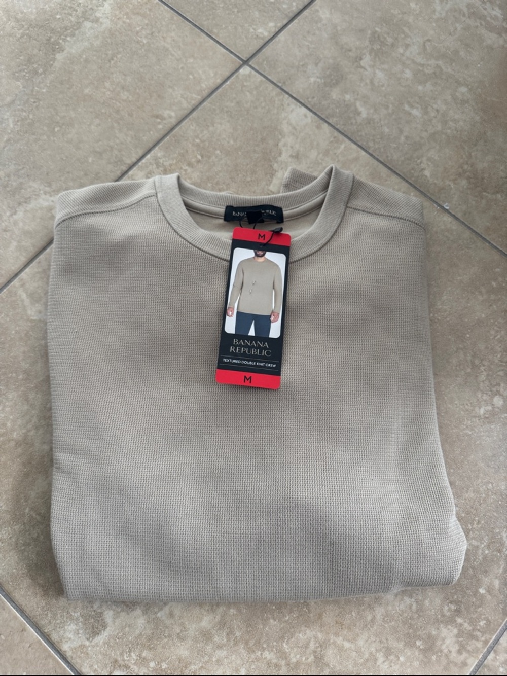 Banana Republic Men's Crewneck Sweater in Taupe